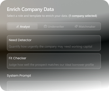 Qualification example UI